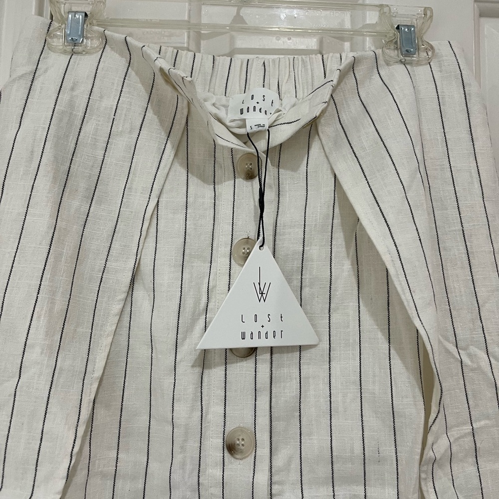 NWT Lost + Wonder Linen and Cotton Stripe Skirt size small - Picture 5 of 10